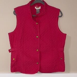 Talbots Pink Quilted Vest